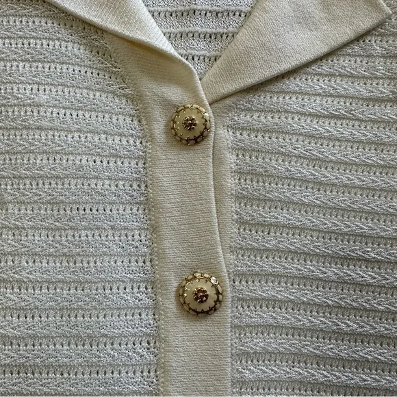 St. John collection by Marie Gray Two Piece Set Cream Blazer Jacket With Skirt